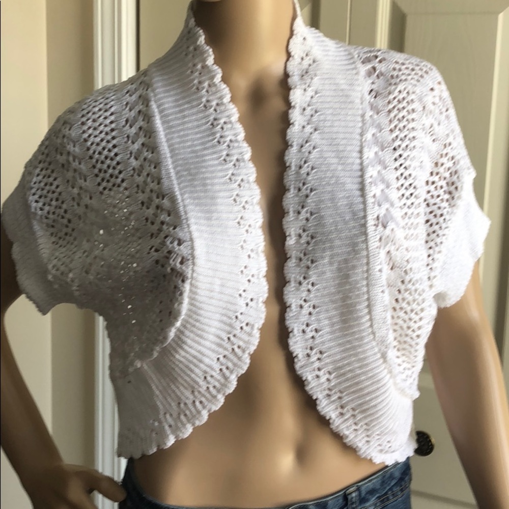 White Knit Bolero